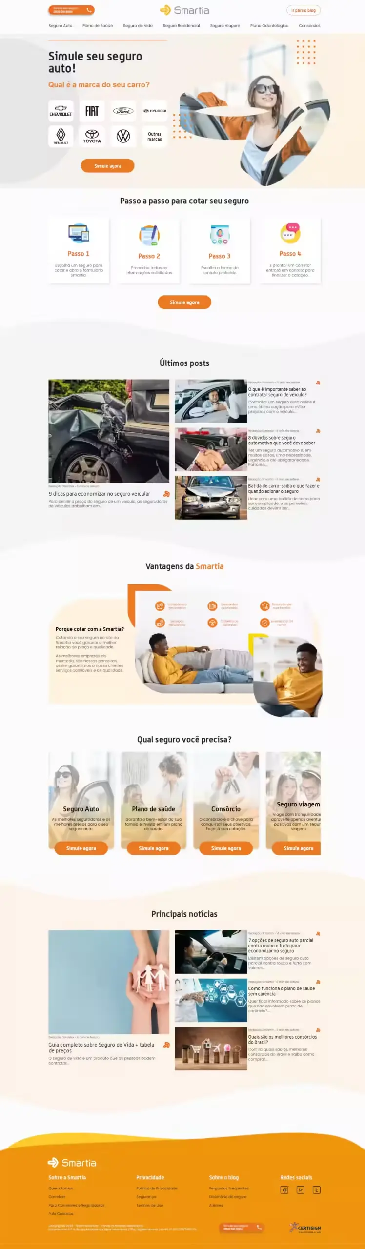 After and after comparison of the Smartia Scalable WordPress Portal redesign.