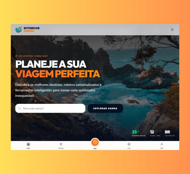 Roteiro de Viagem blog layout, showcasing a project that underwent a complete Classic to WordPress Headless.