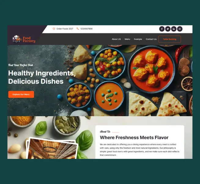 Tema WordPress Dinámico para Restaurantes